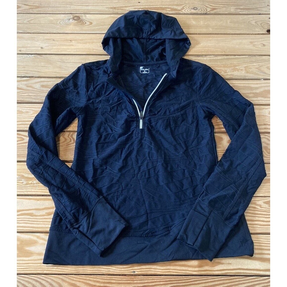 Title Nine 1/4 Zip Hooded Jacket Size Medium Women’s Black